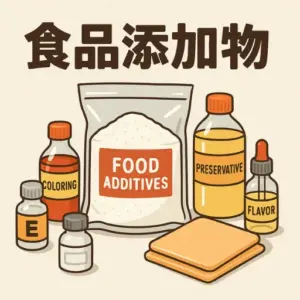食品添加物の種類イラスト｜保存料・着色料・香料・添加物の例