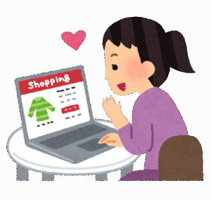 ネットショッピングをする女性